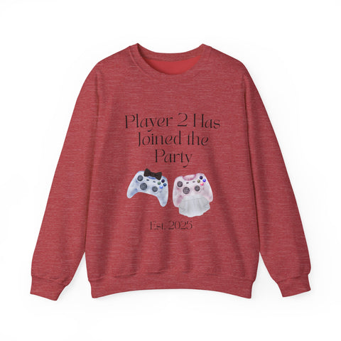 'Player 2 Has Joined The Party' 'Est. 2025' Unisex Crewneck Sweatshirt