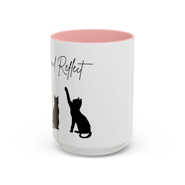 'Paws and Reflect' Cats Accent Coffee Mug