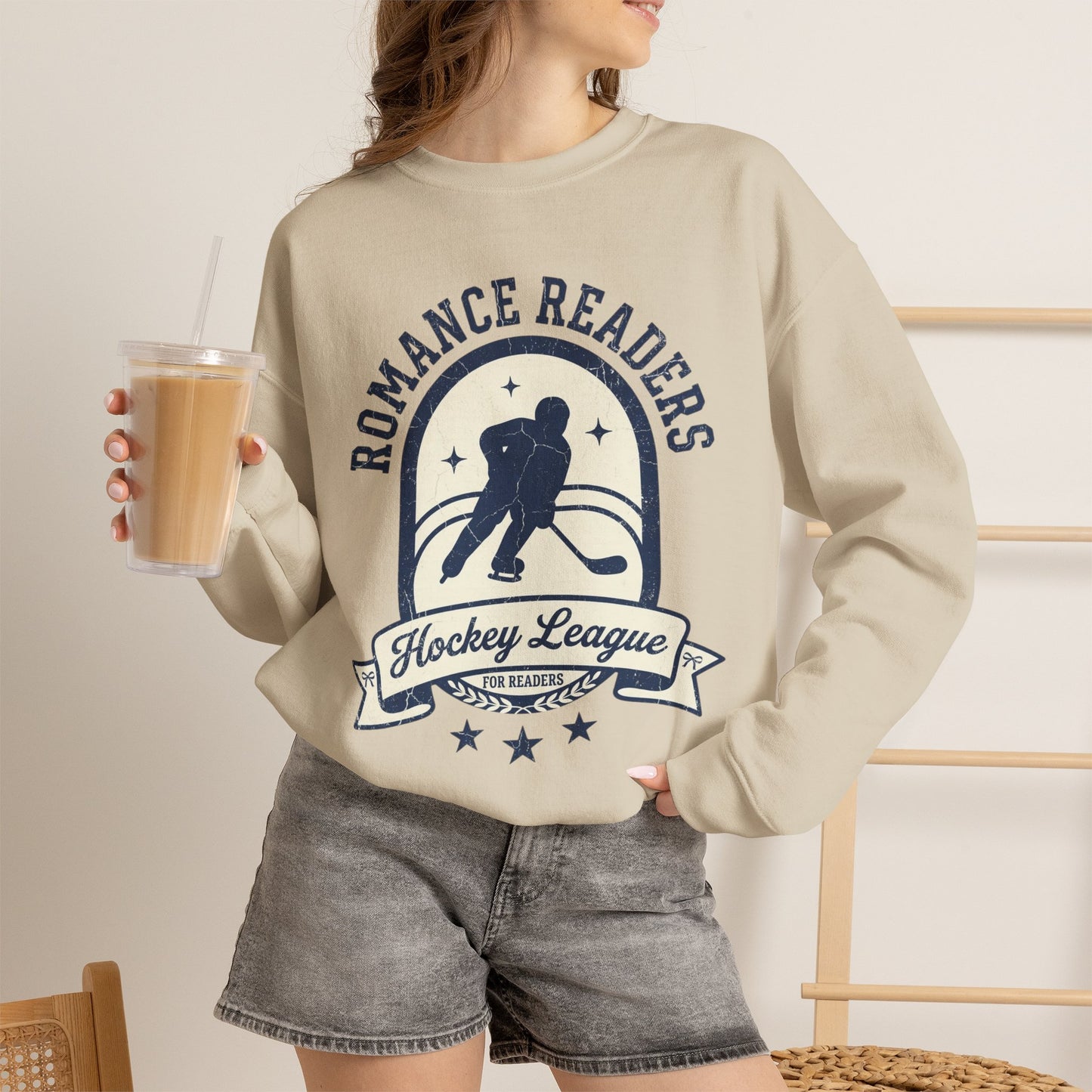 Romance Readers Hockey League Sweatshirt, Hockey Romance Booktok Crewneck, Sports Romance Reader Pullover