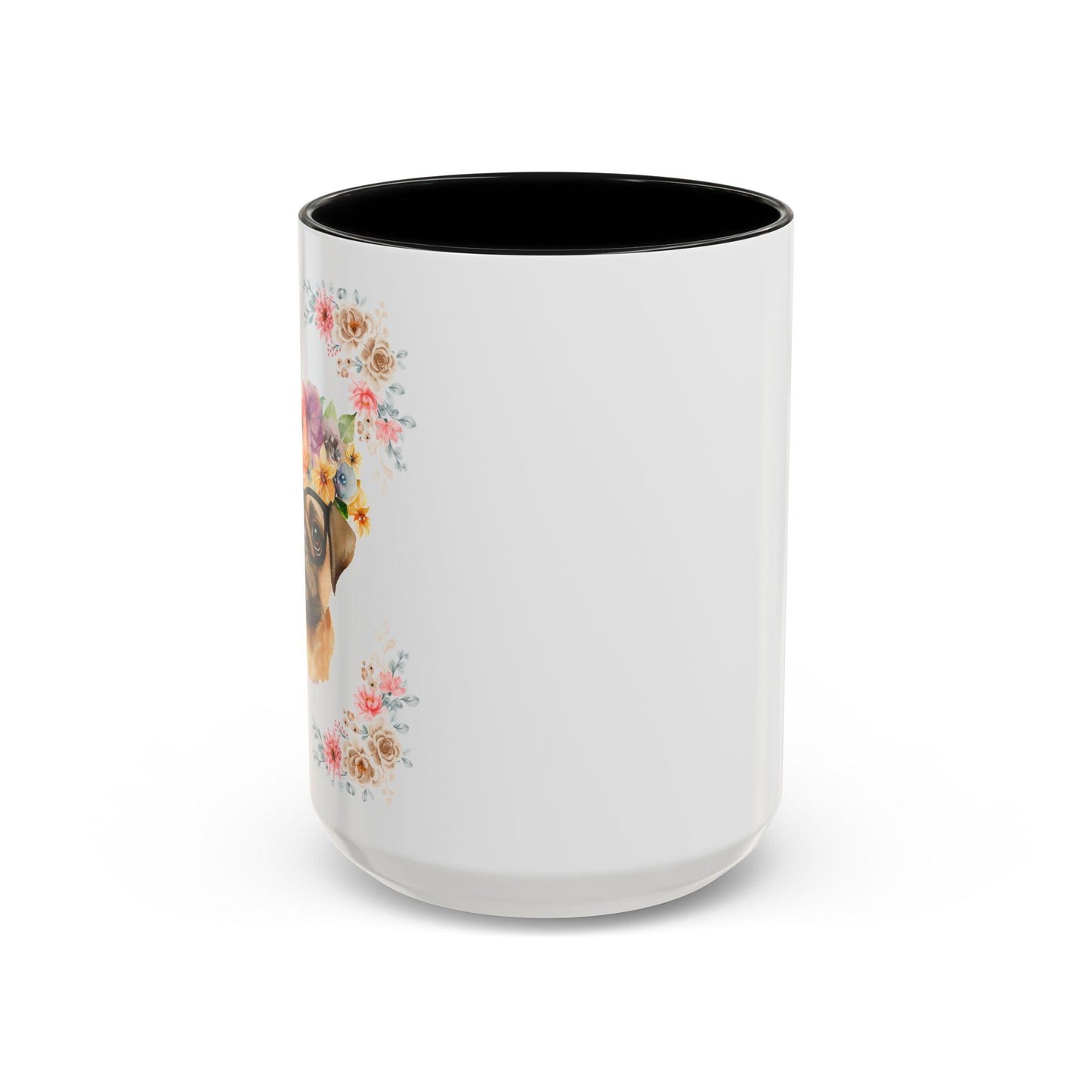 Geeky Goddess Pug Accent Coffee Mug