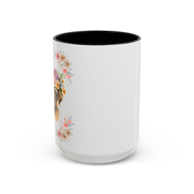 Geeky Goddess Pug Accent Coffee Mug