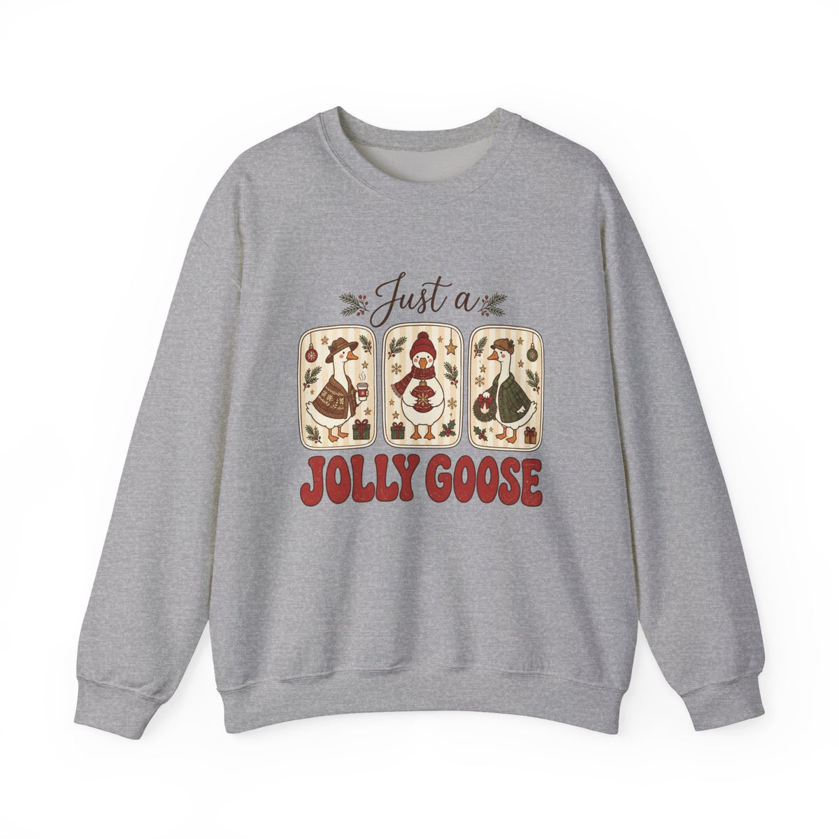 Just a Jolly Goose sweatshirt | Retro folk art goose design