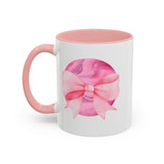 Pink Planet Wrapped In A Bow Accent Coffee Mug