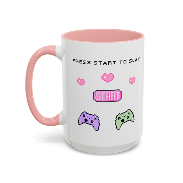 'Press Start To Slay' Accent Coffee Mug