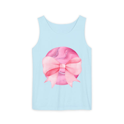 Pink Planet Wrapped In Bow Unisex Tank Top