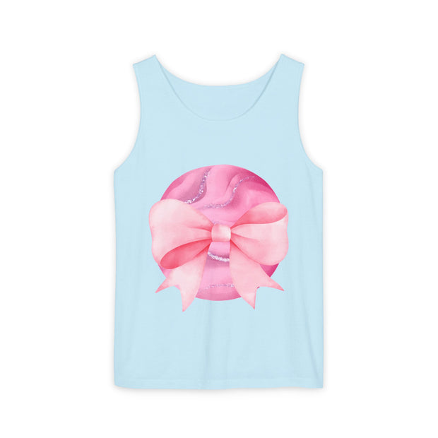 Pink Planet Wrapped In Bow Unisex Tank Top