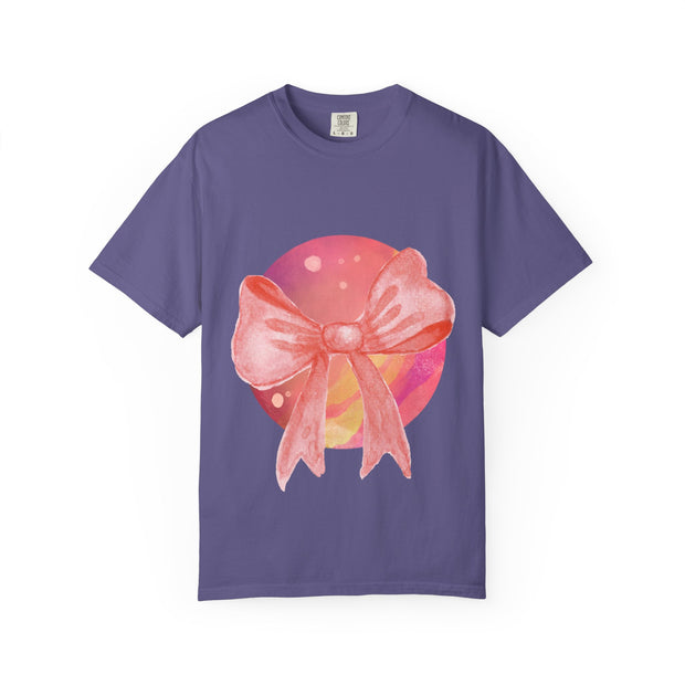 Pink/Yellow Planet Wrapped In Bow Unisex T-Shirt