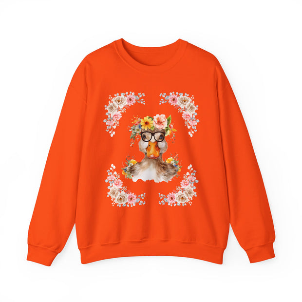 Geeky Goddess Duck Unisex Crewneck Sweatshirt
