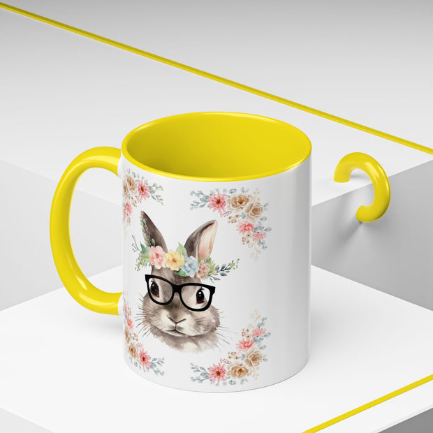 Geeky Goddess Bunny Accent Coffee Mug