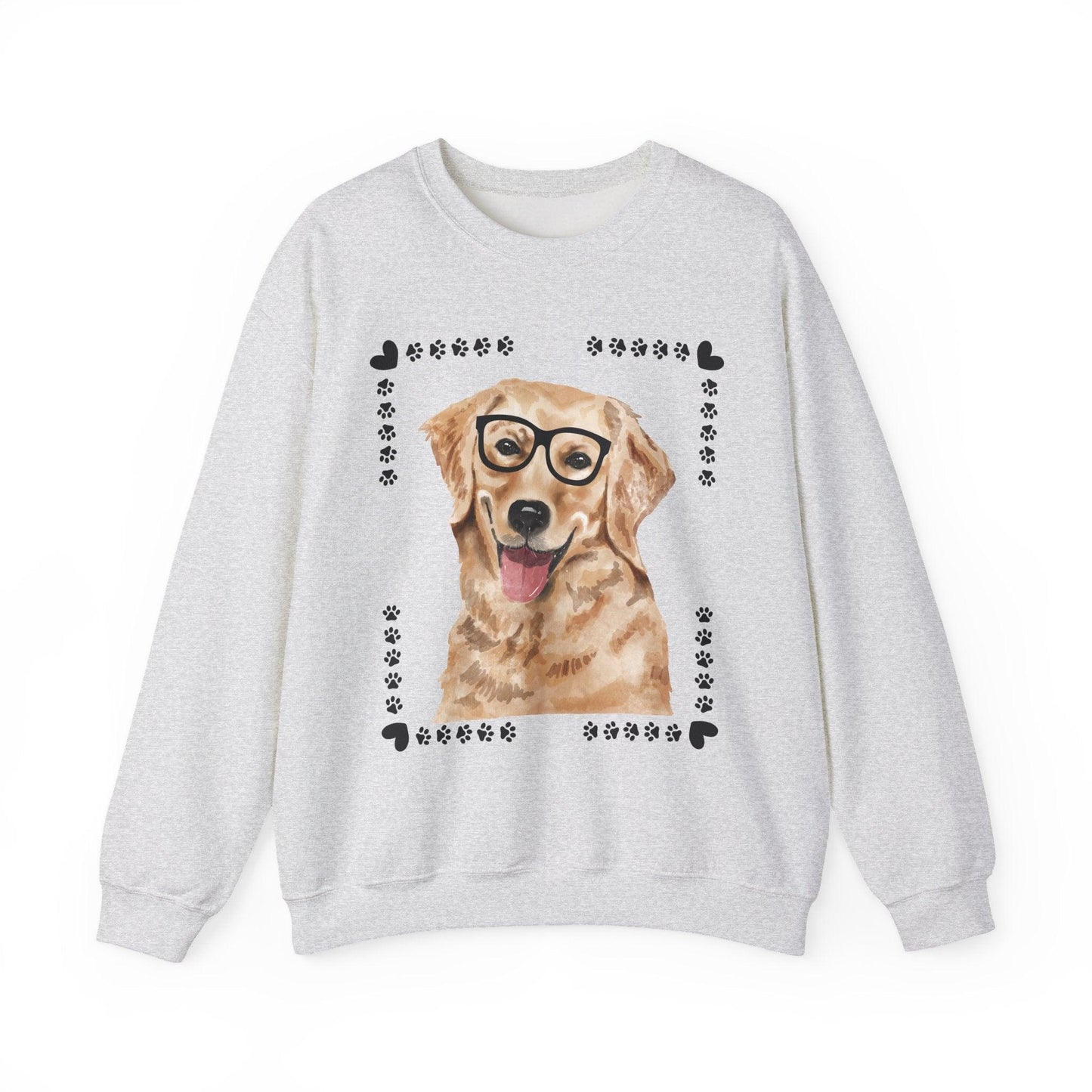 Geeky Good Golden Retriever Unisex Crewneck Sweatshirt