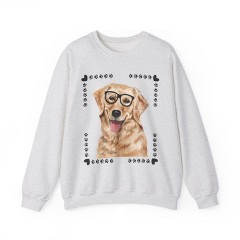 Geeky Good Golden Retriever Unisex Crewneck Sweatshirt