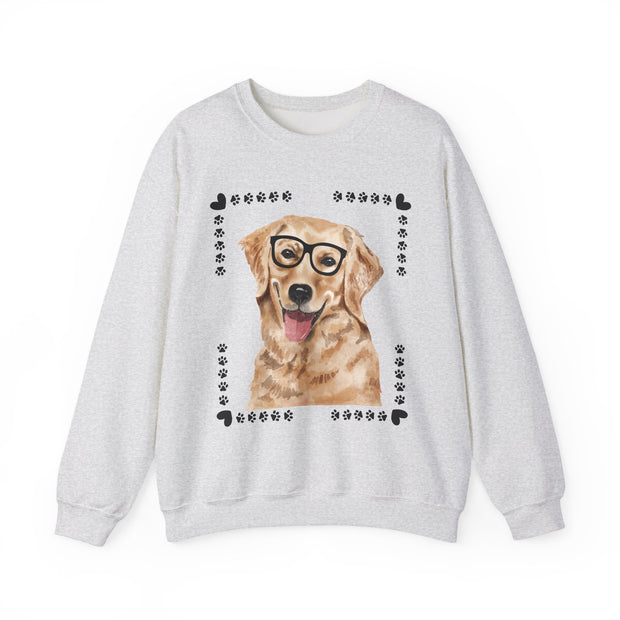 Geeky Good Golden Retriever Unisex Crewneck Sweatshirt