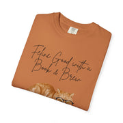 'Feline Good with a Book & Brew' Unisex T-Shirt