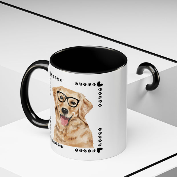 Geeky Good Golden Retriever Accent Coffee Mug
