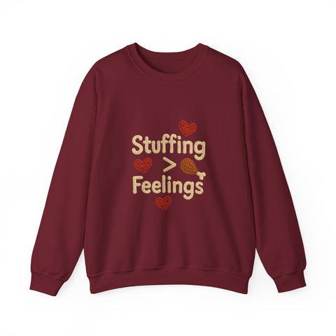 Stuffing Over Feelings Crewneck Sweatshirt | Funny Funny Thanksgiving Sweatshirt | Unisex Cozy Apparel | Holiday Gift for Foodies, [...]