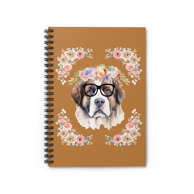Geeky Goddess Saint Bernard Spiral Notebook