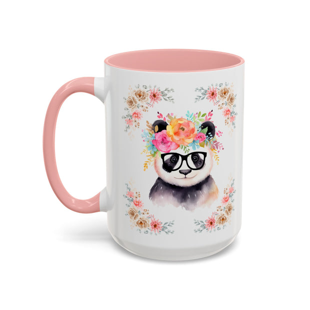 Geeky Goddess Panda Accent Coffee Mug