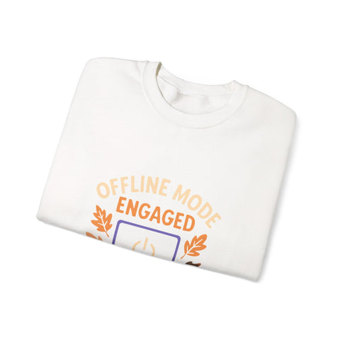 Cozy Offline Mode Sweatshirt, Relaxed Lounge Wear, Fall Fashion, Gift for Remote Workers, Engagement Celebration