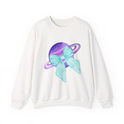 Purple Saturn Wrapped In A Bow Sweatshirt