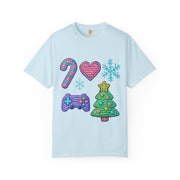 Festive Gamer T-Shirt, Christmas Tee, Gamer Shirt, Holiday Apparel, Unisex Christmas Gift, Cute Gaming T-Shirt