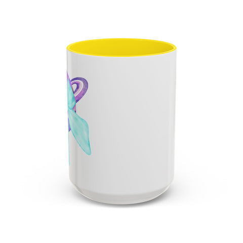 Purple Saturn Wrapped In A Bow Accent Coffee Mug