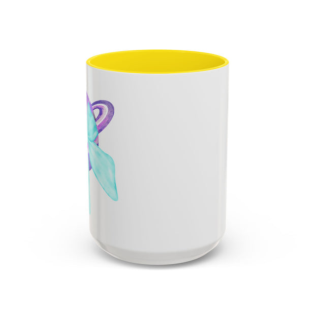 Purple Saturn Wrapped In A Bow Accent Coffee Mug