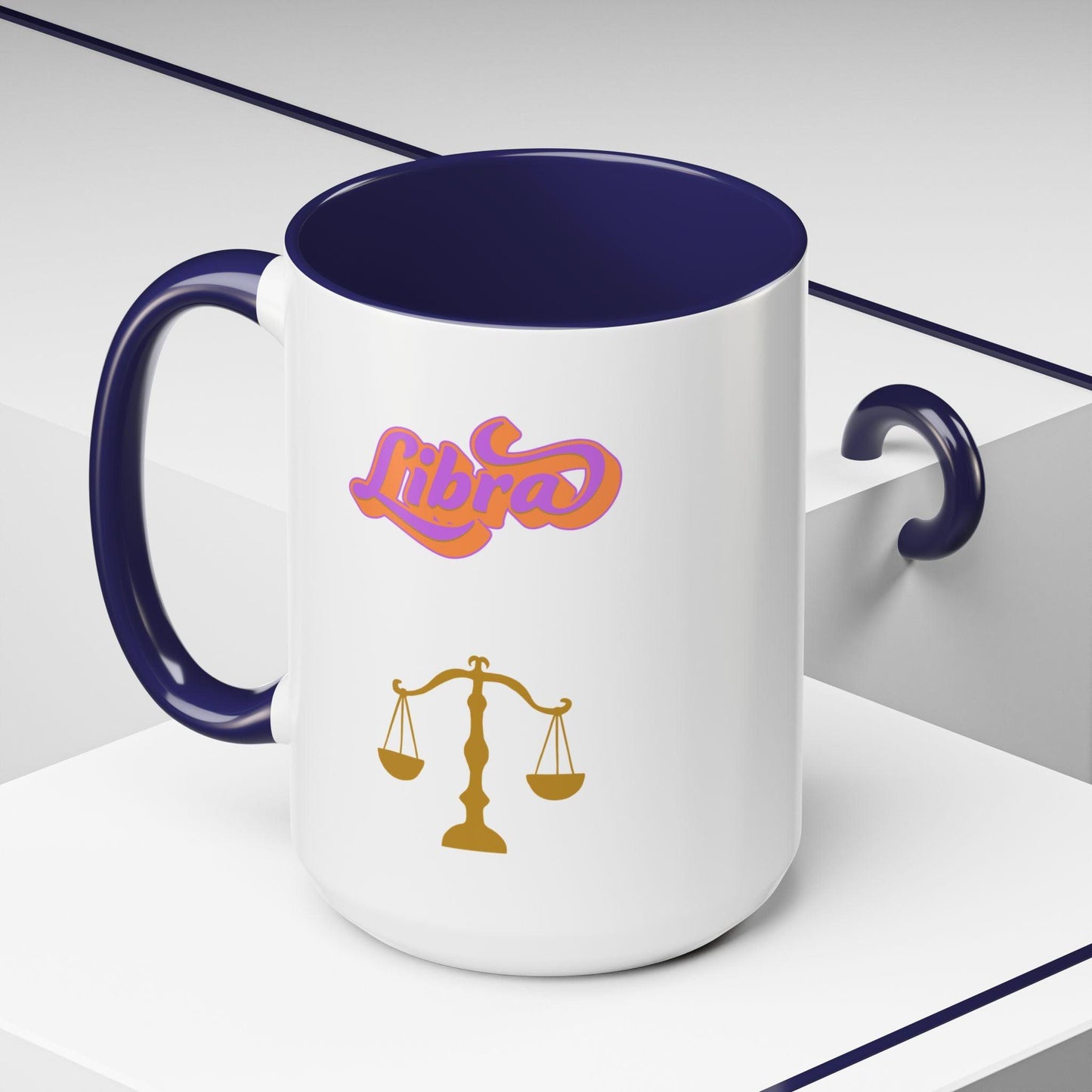 'Libra' Zodiac Accent Coffee Mug