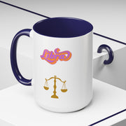 'Libra' Zodiac Accent Coffee Mug