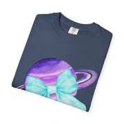 Purple Saturn Wrapped In Bow Unisex T-Shirt
