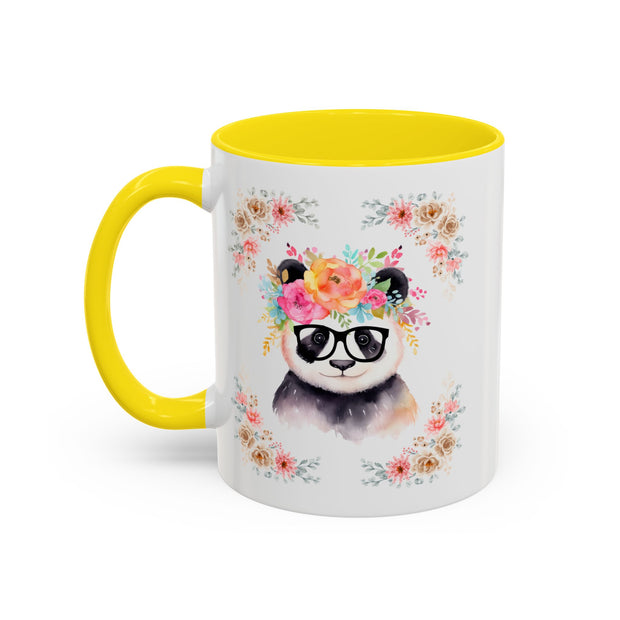 Geeky Goddess Panda Accent Coffee Mug