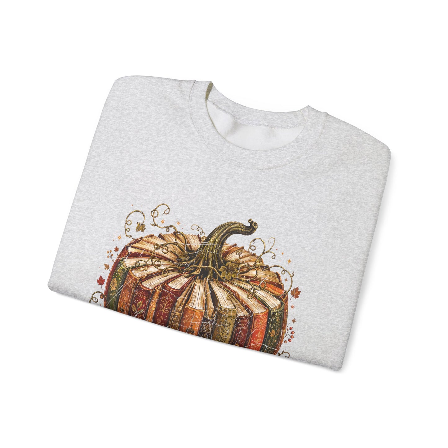 Autumn Patchwork Pumpkin crewneck sweatshirt | Fall Pumpkin Illustration