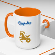 'Capricorn' Zodiac Accent Coffee Mug
