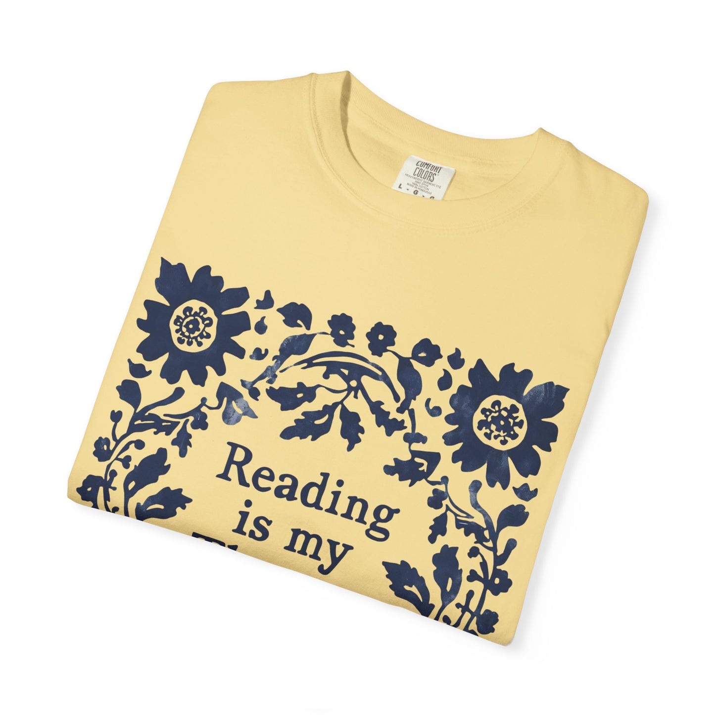 Reading Is My Therapy T-shirt | Floral Wreath Book Lover Tee