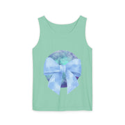 Blue/Green Planet Wrapped In A Bow Unisex Tank Top