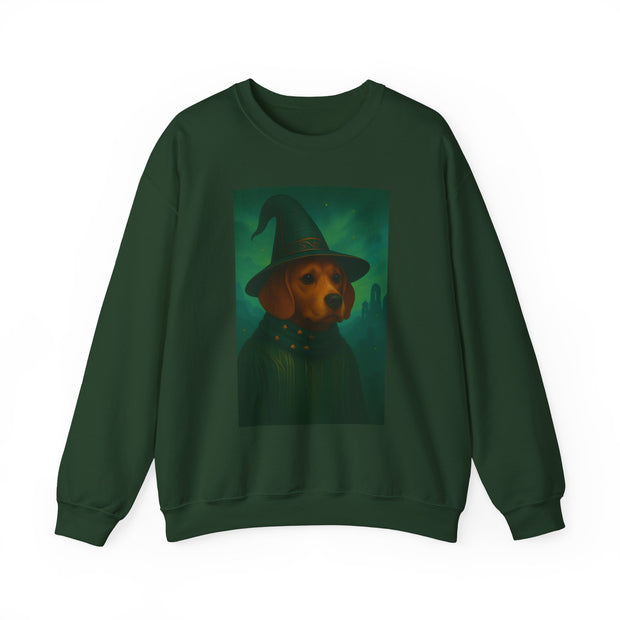 Magical Dog Beagle Wizard Sweater, Cozy Fall Fashion, Halloween Apparel, Unique Gift for Dog Lovers, Unisex Crewneck Sweatshirt