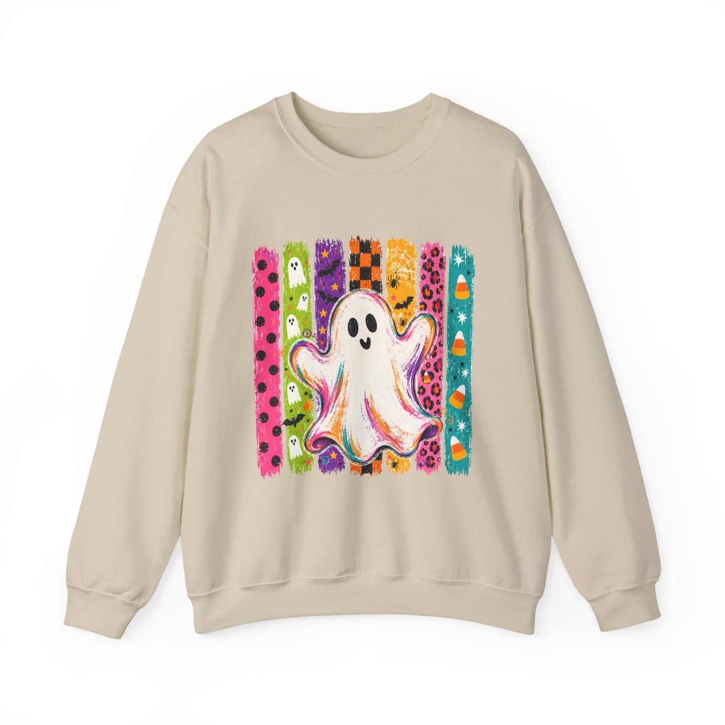 Rainbow Ghost Halloween Sweatshirt | Cute Ghost Graphic Crewneck