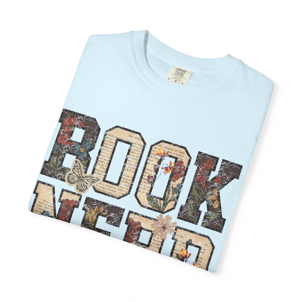 Book Nerd T-Shirt | Vintage Collage Lettering, Reading Lover Tee