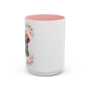 Geeky Goddess Dark Gray Cat Accent Coffee Mug
