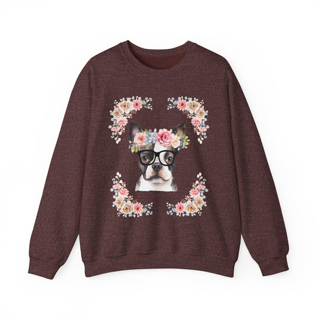 Geeky Goddess French Bulldog Unisex Crewneck Sweatshirt
