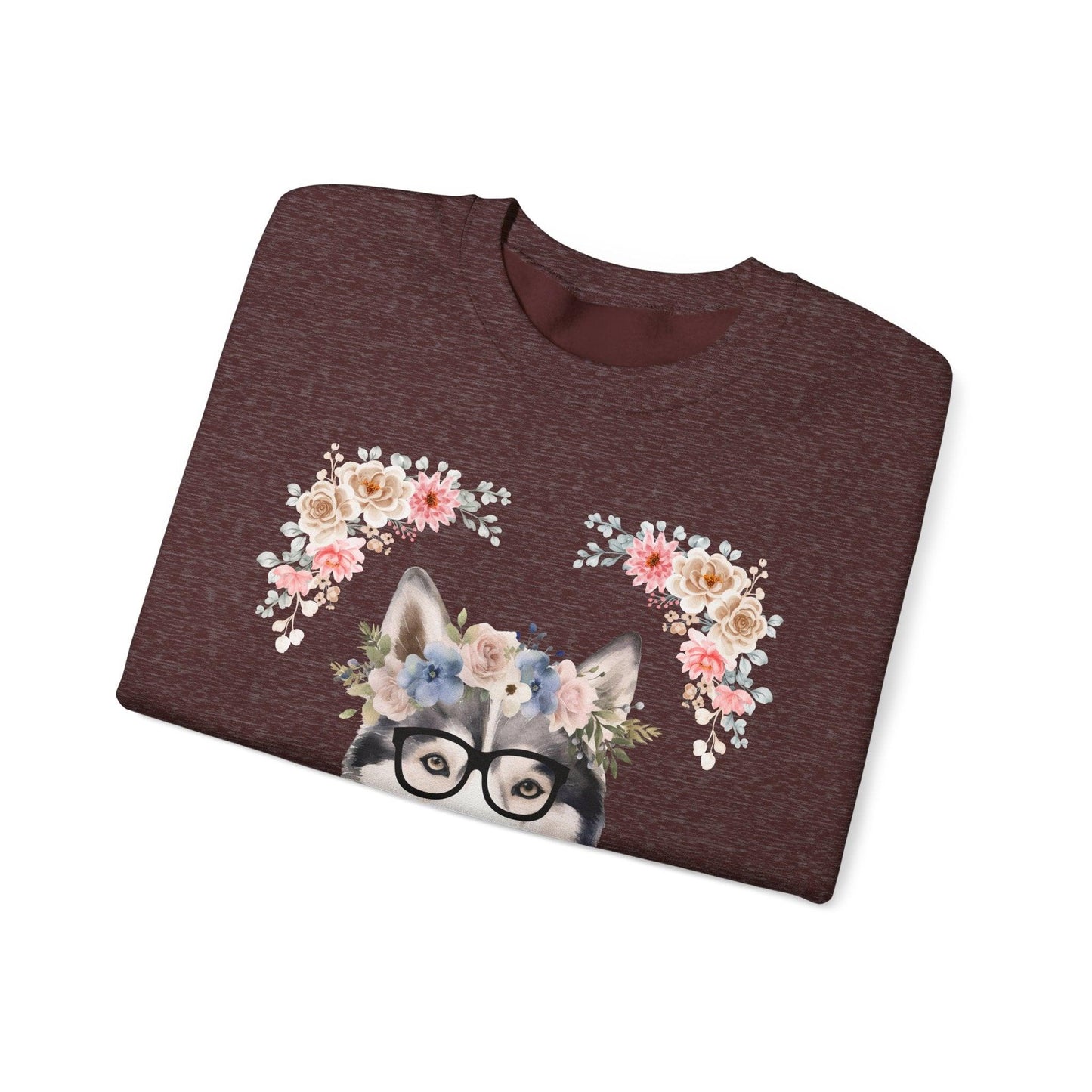 Geeky Goddess Siberian Husky Unisex Crewneck Sweatshirt
