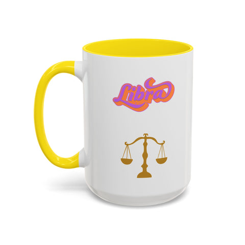 'Libra' Zodiac Accent Coffee Mug