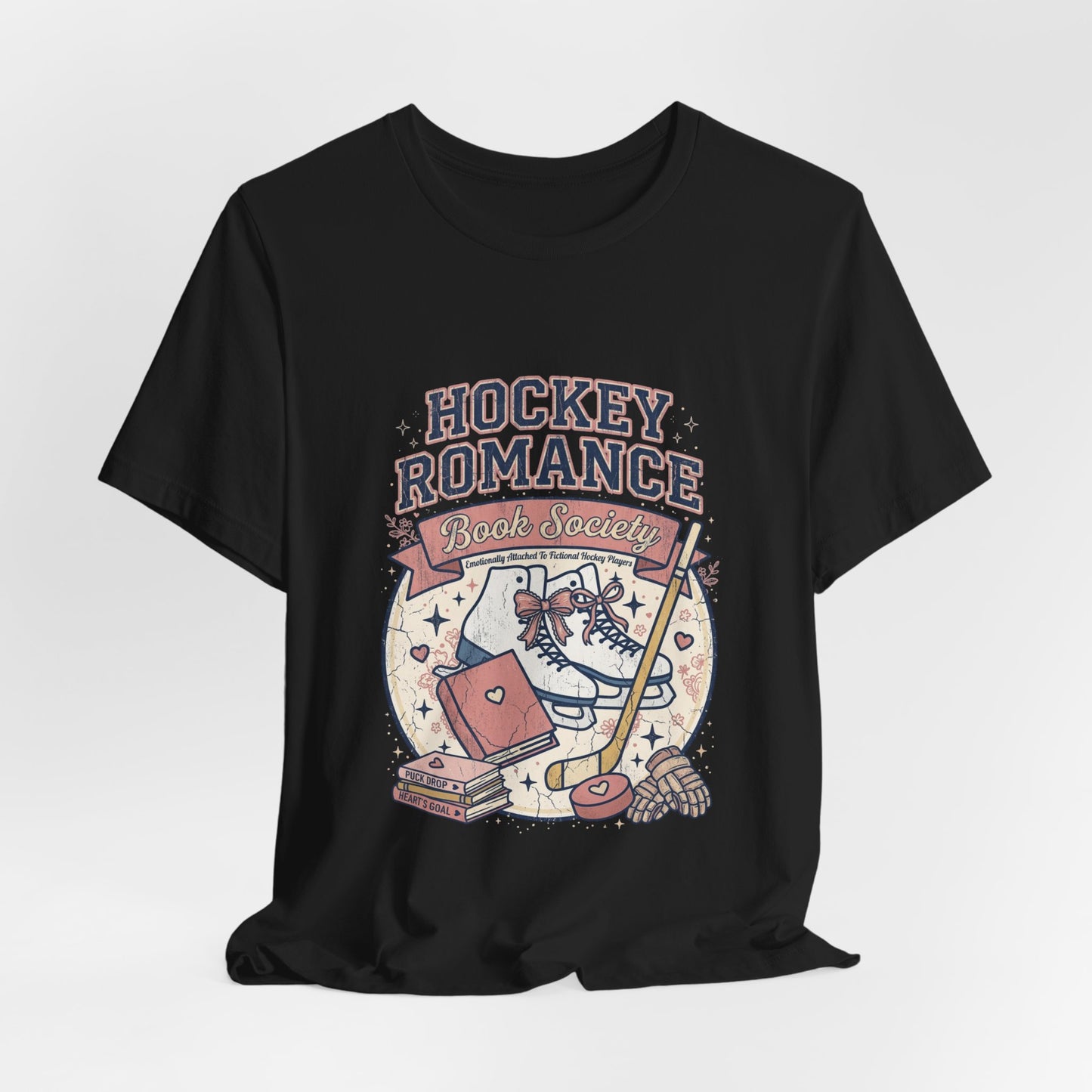 Hockey Romance T Shirt, Booktok Romance Reader Tee, Cozy Hockey Book Girly Shirt, Romance Book Lover Gift