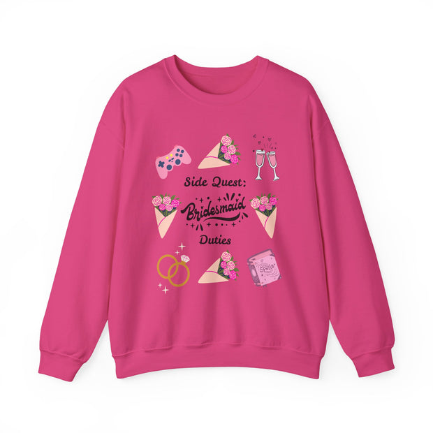 'Side Quest: Bridesmaid Duties' Unisex Crewneck Sweatshirt