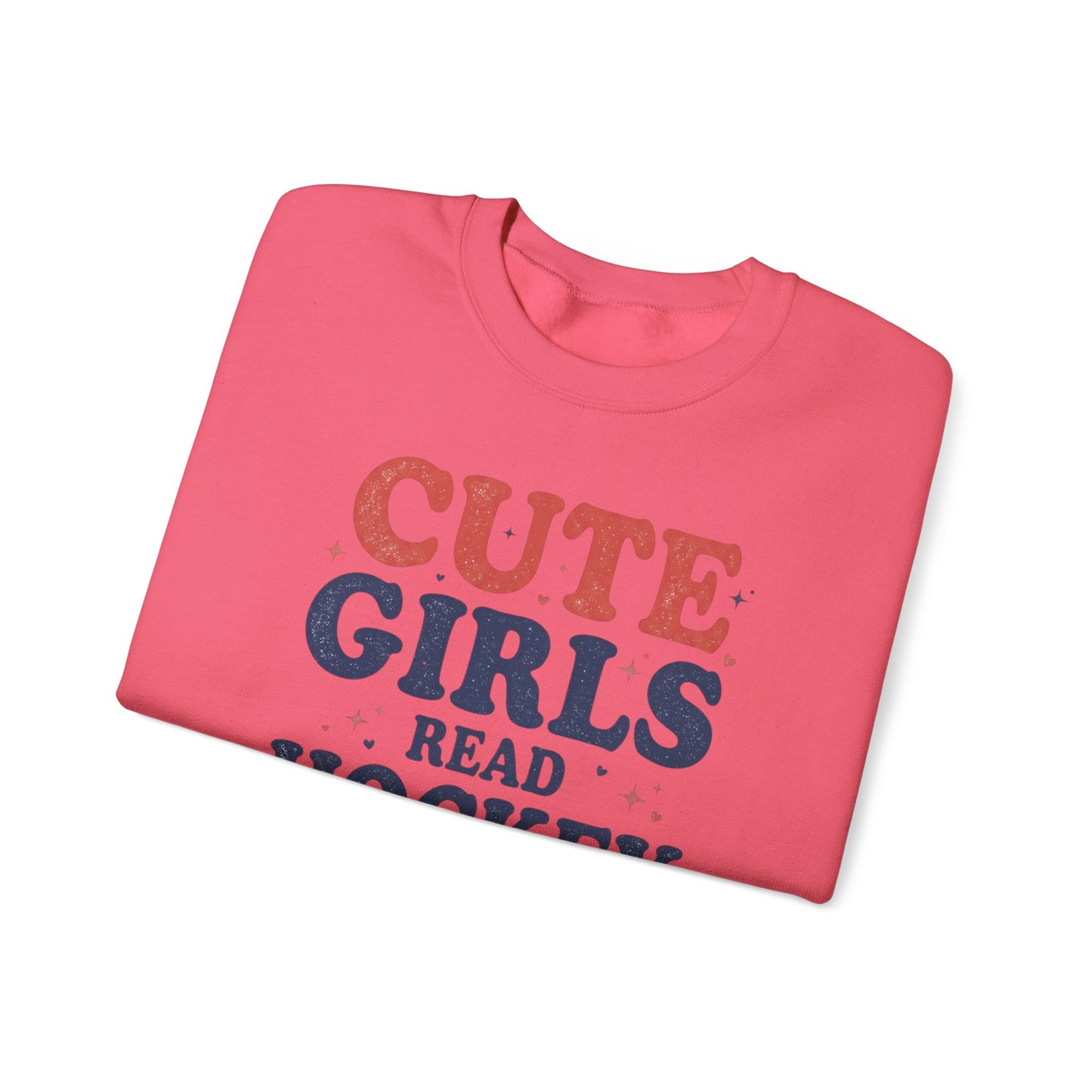 Cute Girls Read Hockey Romance Sweatshirt, Hockey Romance Booktok Crewneck, Sports Romance Reader Pullover