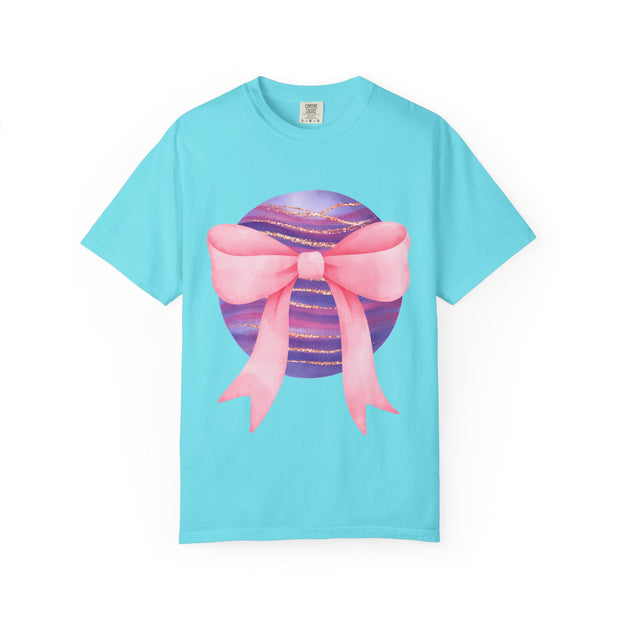 Pink/Purple Planet Wrapped In A Bow Unisex T-Shirt