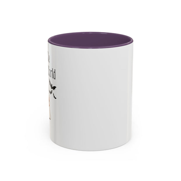 'You and Me Against The World' Accent Coffee Mug