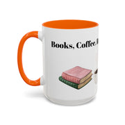 'Books, Coffee, Repeat' Accent Coffee Mug