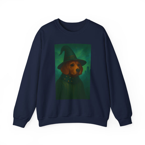 Magical Dog Beagle Wizard Sweater, Cozy Fall Fashion, Halloween Apparel, Unique Gift for Dog Lovers, Unisex Crewneck Sweatshirt