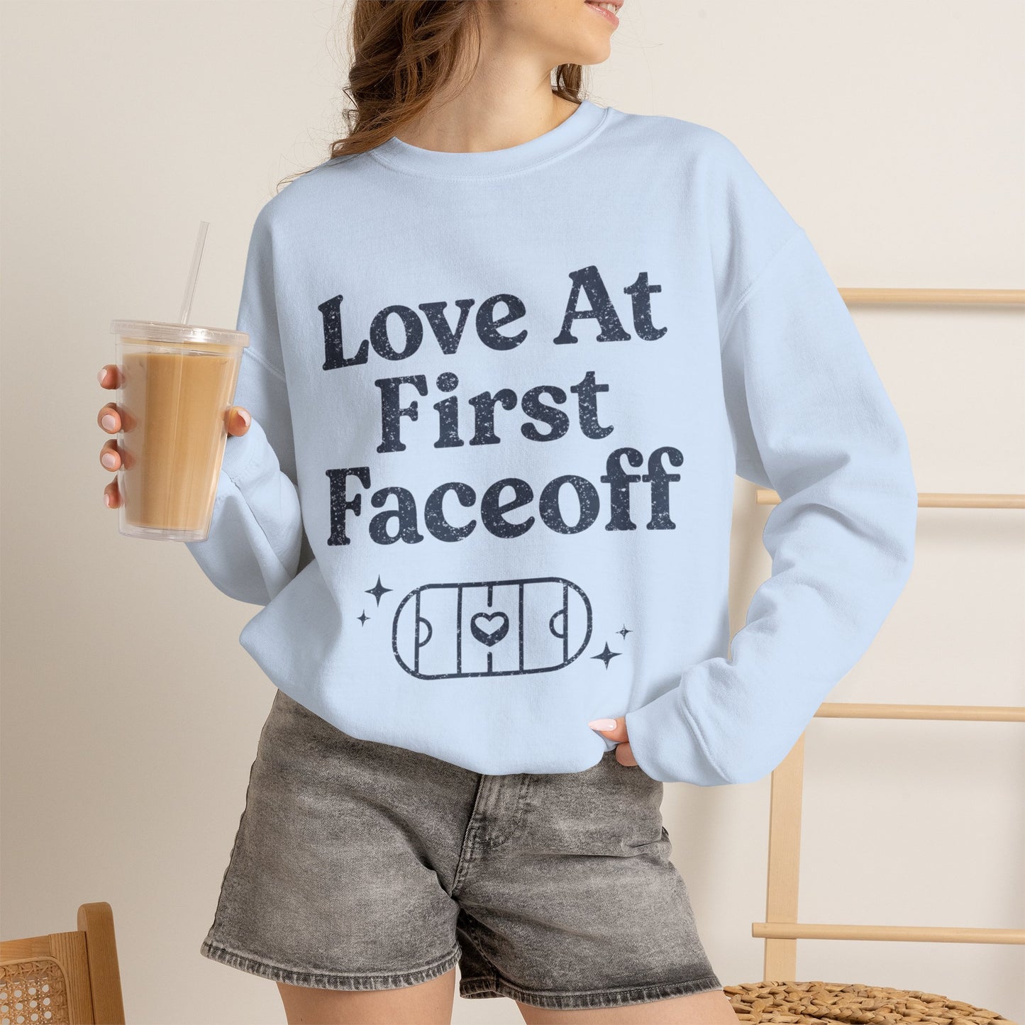 Love At First Faceoff Sweatshirt, Hockey Romance Booktok Crewneck, Sports Romance Reader Pullover