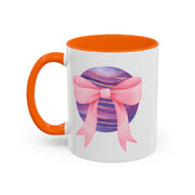 Pink/Purple Planet Wrapped In A Bow Accent Coffee Mug